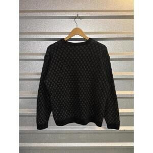 Vintage Brandini Men's Black Textured Knit Sweater Size L